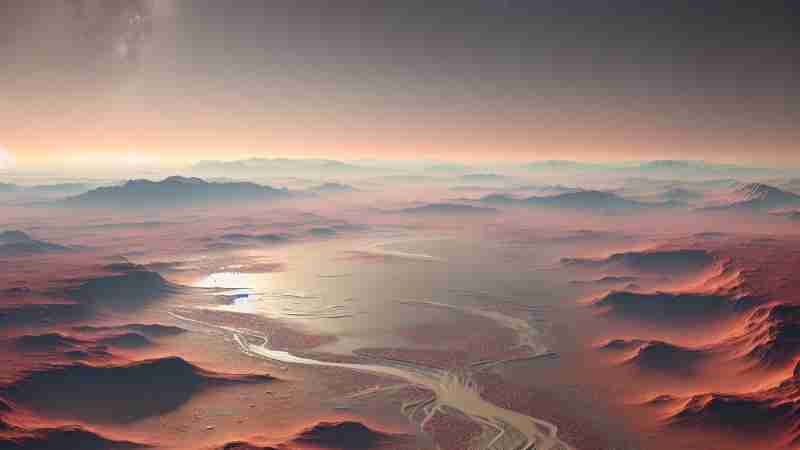 The Diversity of Water on Mars, Concept art for illustrative purpose, tags: die - Monok